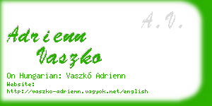 adrienn vaszko business card